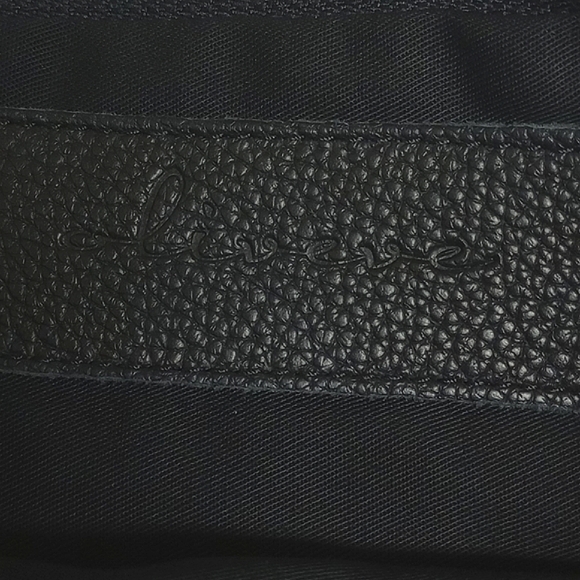 🆕 OLIVEVE ANTHROPOLOGY BLACK HORSEHAIR FOLDABLE LEATHER CLUTCH OFF WHITE DOTS - Picture 6 of 7